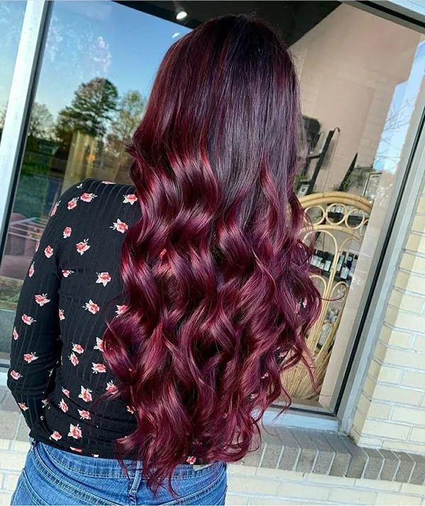 33 مدل رنگ مو یاقوتی ترند پاییز؛ وقتشه بدرخشی مثل یاقوت 💕 20 Ruby hair color 18