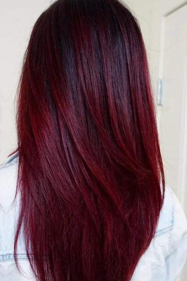 33 مدل رنگ مو یاقوتی ترند پاییز؛ وقتشه بدرخشی مثل یاقوت 💕 6 Ruby hair color 2