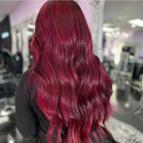 33 مدل رنگ مو یاقوتی ترند پاییز؛ وقتشه بدرخشی مثل یاقوت 💕 28 Ruby hair color 26