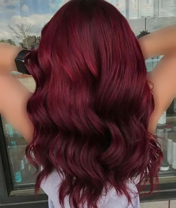 33 مدل رنگ مو یاقوتی ترند پاییز؛ وقتشه بدرخشی مثل یاقوت 💕 30 Ruby hair color 28
