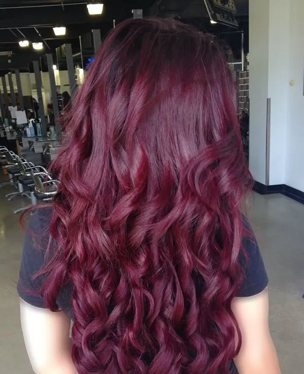33 مدل رنگ مو یاقوتی ترند پاییز؛ وقتشه بدرخشی مثل یاقوت 💕 4 Ruby hair color 3