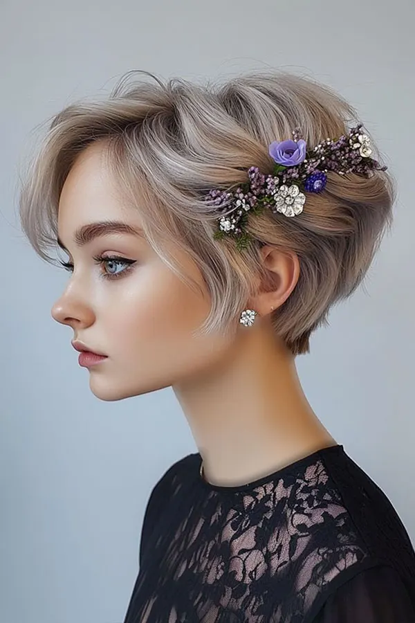 35 مدل مو کوتاه مجلسی زنانه؛ ایدههایی ساده ولی فوقالعاده شیک! 4 Short formal hairstyle for women 1