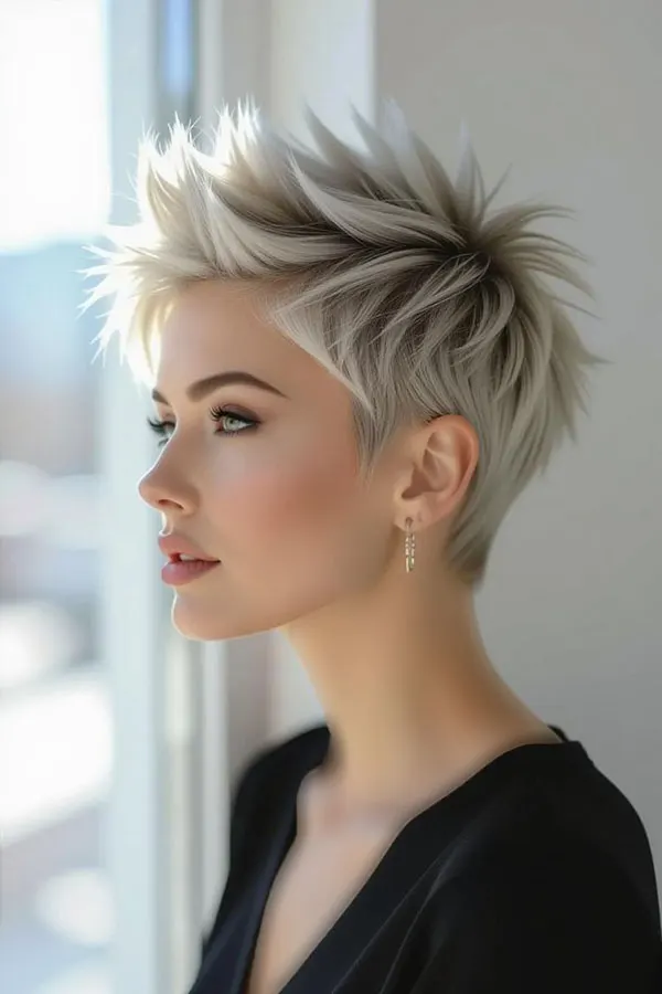 Short spiky hairstyle 3