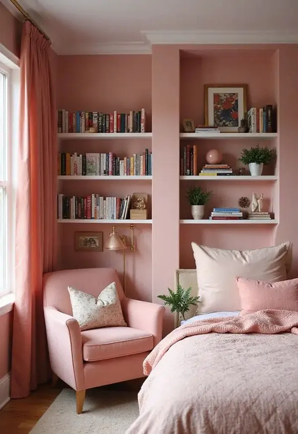 Simple and stylish girls bedroom decoration 18