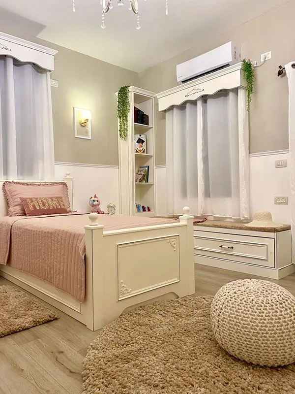 Simple and stylish girls bedroom decoration 21