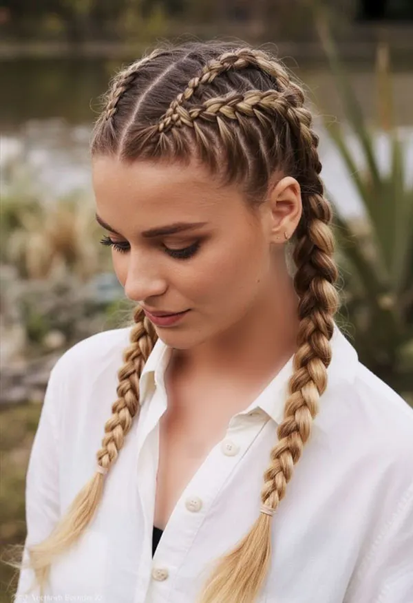 جدیدترین مدل بافت مو فرانسوی| ترند شیک و خاص چهرههای 1404 30 The latest French hair weave model 33