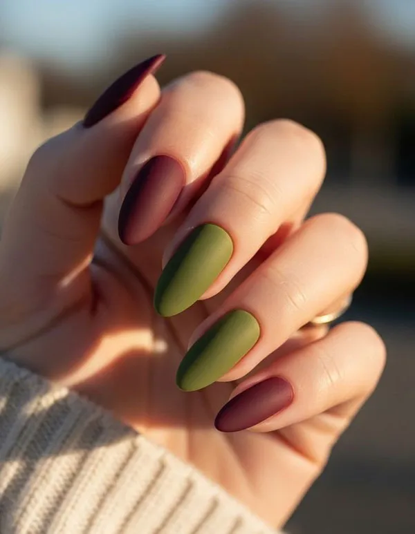 جدیدترین طرح ناخن پاییزی ساده 2025 دخترانه ولی دلبر مخصوص روزای سرد🍂 14 The latest simple autumn nail design 11