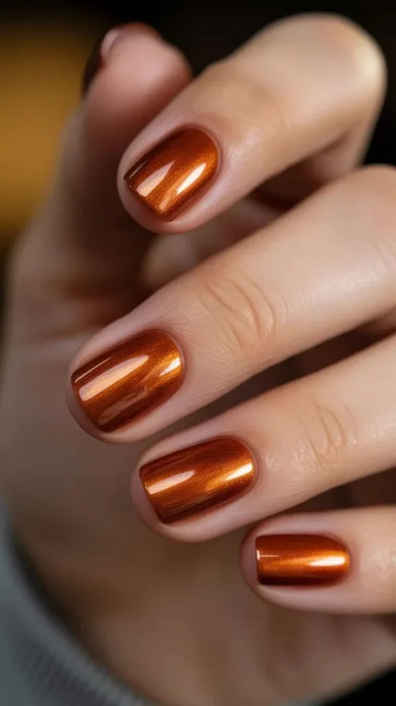 جدیدترین طرح ناخن پاییزی ساده 2025 دخترانه ولی دلبر مخصوص روزای سرد🍂 21 The latest simple autumn nail design 19