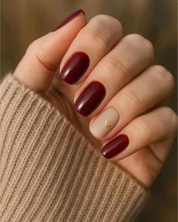 جدیدترین طرح ناخن پاییزی ساده 2025 دخترانه ولی دلبر مخصوص روزای سرد🍂 23 The latest simple autumn nail design 21