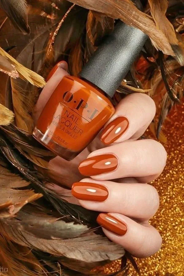 جدیدترین طرح ناخن پاییزی ساده 2025 دخترانه ولی دلبر مخصوص روزای سرد🍂 25 The latest simple autumn nail design 24