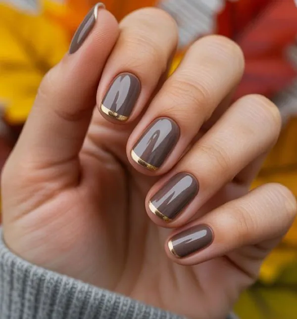 جدیدترین طرح ناخن پاییزی ساده 2025 دخترانه ولی دلبر مخصوص روزای سرد🍂 30 The latest simple autumn nail design 28