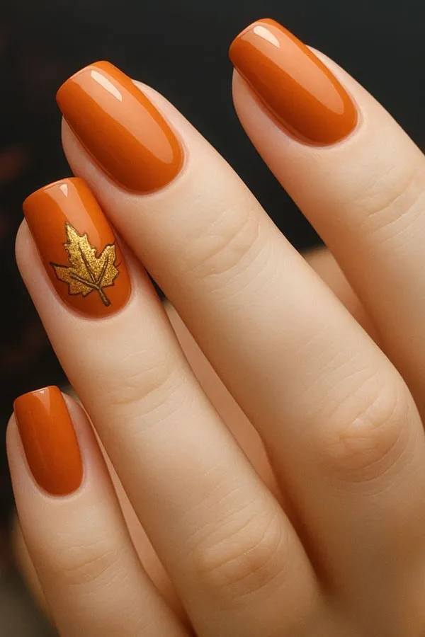جدیدترین طرح ناخن پاییزی ساده 2025 دخترانه ولی دلبر مخصوص روزای سرد🍂 32 The latest simple autumn nail design 30