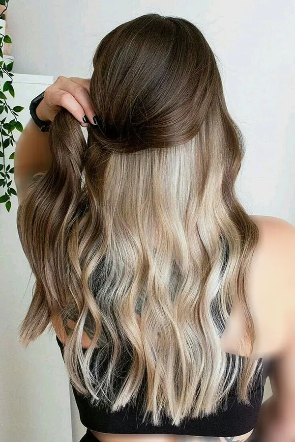 راز پنهان موهایم رنگ زیر مو دخترانه 2025: هایلایتهای خفن برای استایل شیک! 30 Under hair color 28