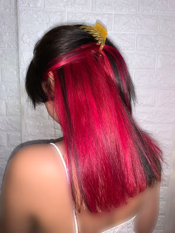 راز پنهان موهایم رنگ زیر مو دخترانه 2025: هایلایتهای خفن برای استایل شیک! 12 Under hair color 8
