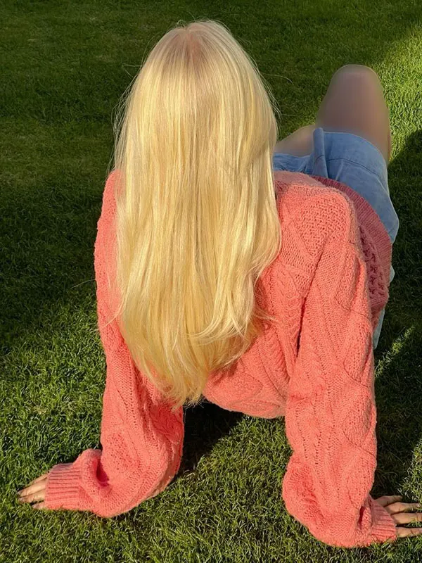Very light golden blonde hair color 11