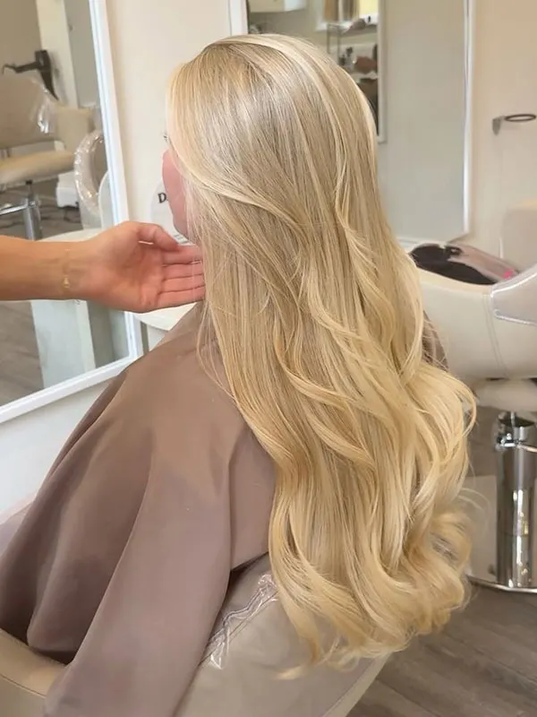 Very light golden blonde hair color 14