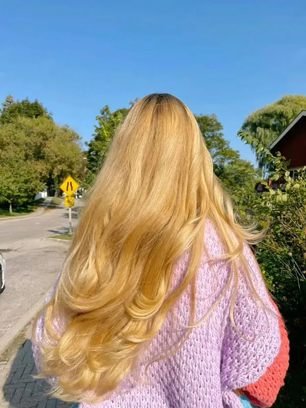Very light golden blonde hair color 16