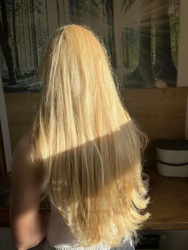 Very light golden blonde hair color 24