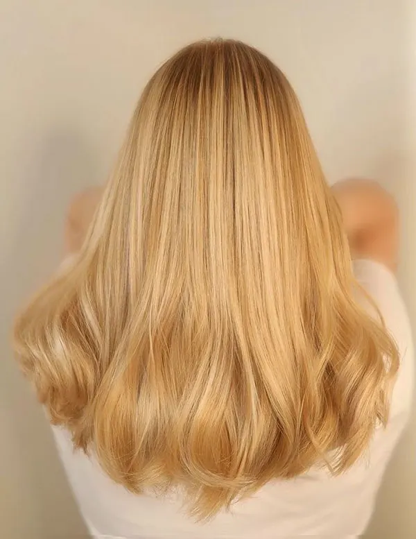 Very light golden blonde hair color 3
