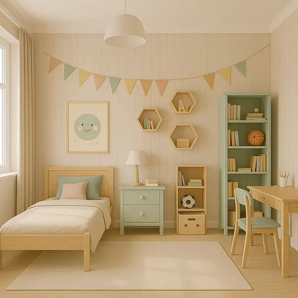 Wooden decoration for childrens bedroom 5