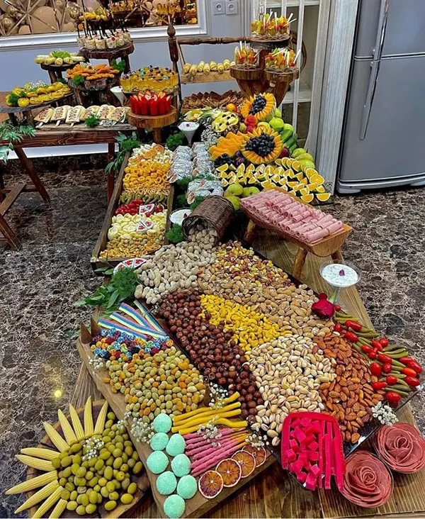 32 ایده دیزاین شب یلدا عروس؛ چیدمان لاکچری و تزئینات خفن برای مراسم 😍 11 Yalda Night Bride Design 7