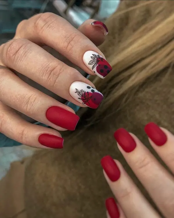 31 طرح ناخن یلدا | خالخالی هندونهای و براق، ترند شیرین شب یلدا🍉 22 Yalda nail design 22