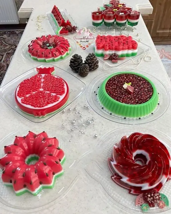 31 ایده چیدمان سفره یلدا | رنگی و دلبرانه برای شب بلند سال! 15 Yalda table setting 10