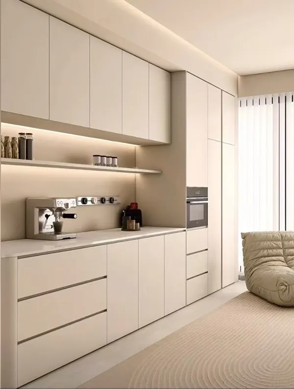 کابینت رنگ بژ؛ ترکیبِ آرامش، نور و شیک بودن در آشپزخانههای 2025 12 beige kitchen cabinets diakoland photo 12