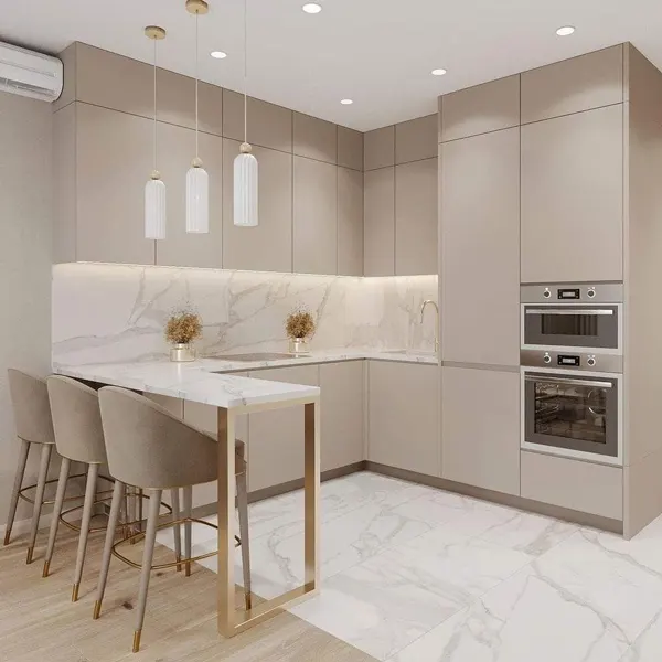 کابینت رنگ بژ؛ ترکیبِ آرامش، نور و شیک بودن در آشپزخانههای 2025 21 beige kitchen cabinets diakoland photo 20