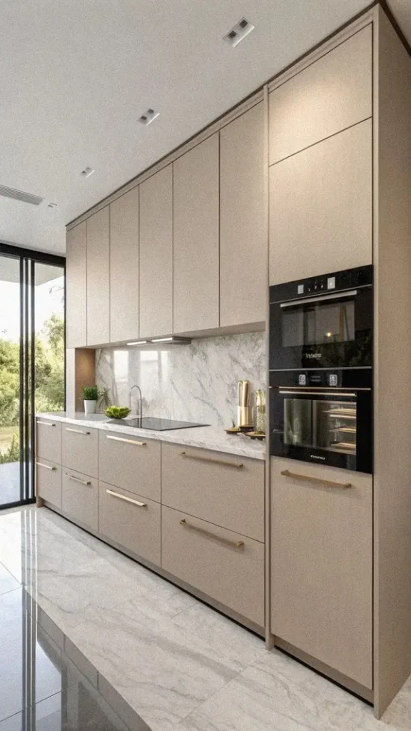 کابینت رنگ بژ؛ ترکیبِ آرامش، نور و شیک بودن در آشپزخانههای 2025 10 beige kitchen cabinets diakoland photo 9