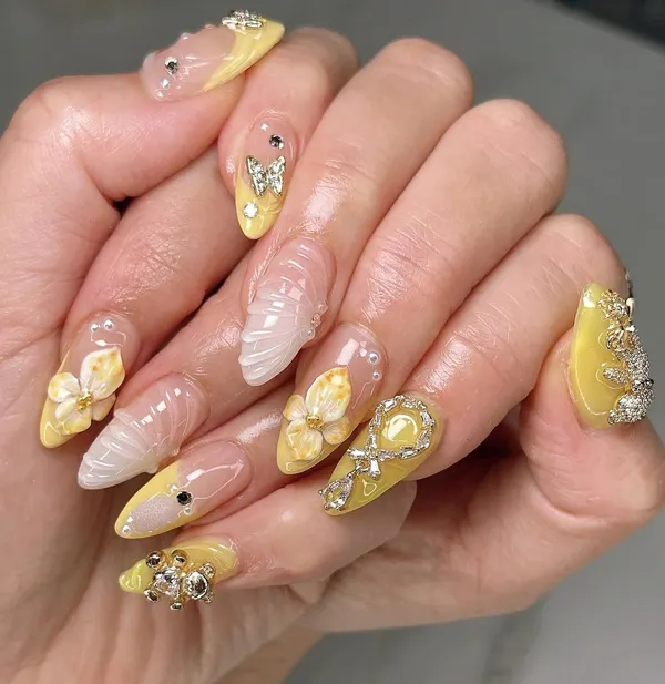 korean yellow nails ideas diakoland photo 15