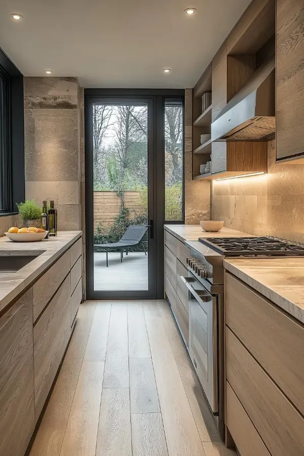 31 مدل کابینت آشپزخانه دوطرفه؛ نظم، نور و یه حس خونهی رویایی 💫 18 model cabinet do tarafe kitchen diakoland photo 16