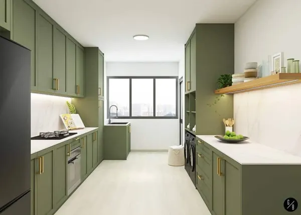 31 مدل کابینت آشپزخانه دوطرفه؛ نظم، نور و یه حس خونهی رویایی 💫 21 model cabinet do tarafe kitchen diakoland photo 17