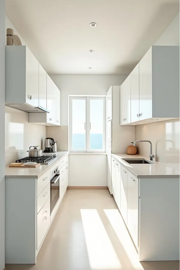 31 مدل کابینت آشپزخانه دوطرفه؛ نظم، نور و یه حس خونهی رویایی 💫 20 model cabinet do tarafe kitchen diakoland photo 18