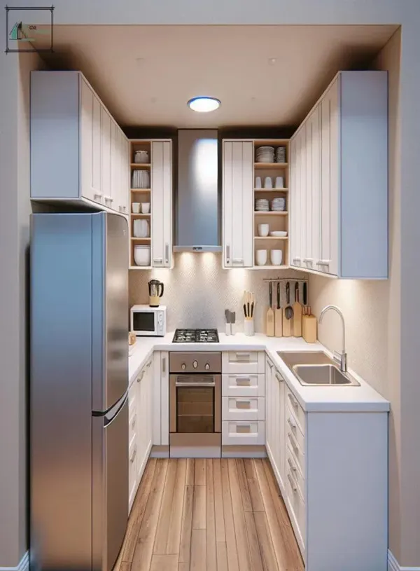 31 مدل کابینت آشپزخانه دوطرفه؛ نظم، نور و یه حس خونهی رویایی 💫 25 model cabinet do tarafe kitchen diakoland photo 22