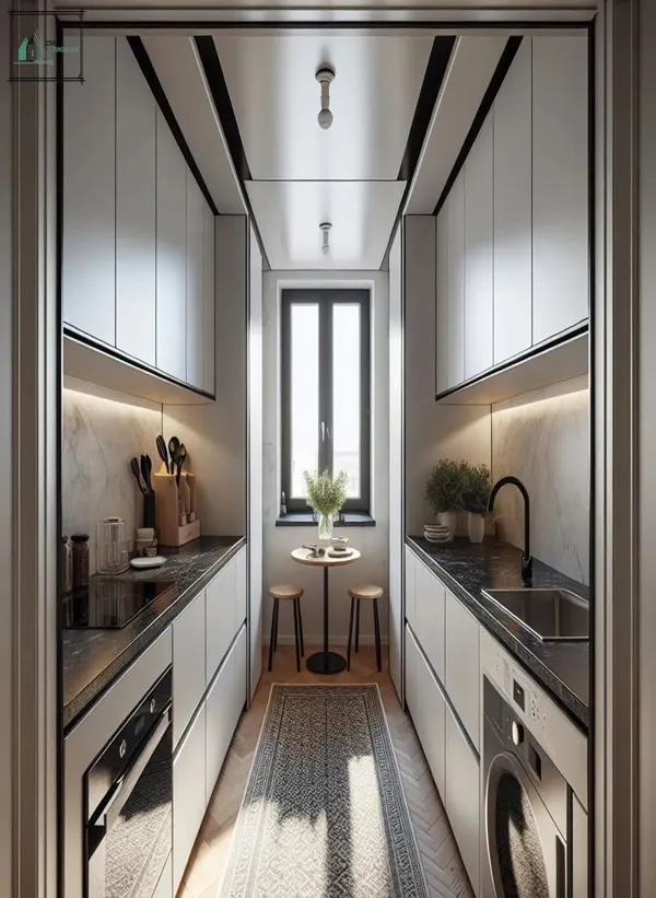 31 مدل کابینت آشپزخانه دوطرفه؛ نظم، نور و یه حس خونهی رویایی 💫 26 model cabinet do tarafe kitchen diakoland photo 23