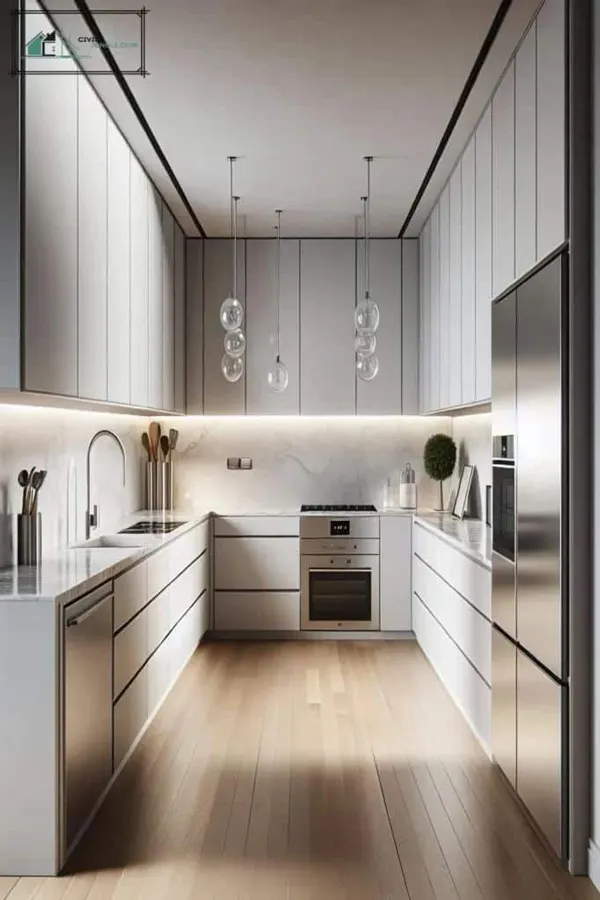 31 مدل کابینت آشپزخانه دوطرفه؛ نظم، نور و یه حس خونهی رویایی 💫 28 model cabinet do tarafe kitchen diakoland photo 25