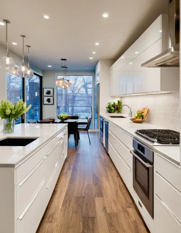 31 مدل کابینت آشپزخانه دوطرفه؛ نظم، نور و یه حس خونهی رویایی 💫 34 model cabinet do tarafe kitchen diakoland photo 31