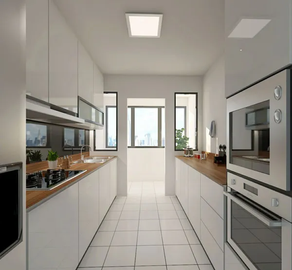 31 مدل کابینت آشپزخانه دوطرفه؛ نظم، نور و یه حس خونهی رویایی 💫 7 model cabinet do tarafe kitchen diakoland photo 6