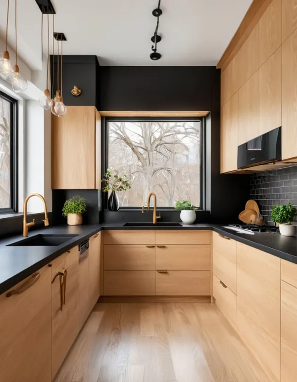 31 مدل کابینت آشپزخانه دوطرفه؛ نظم، نور و یه حس خونهی رویایی 💫 13 model cabinet do tarafe kitchen diakoland photo 9