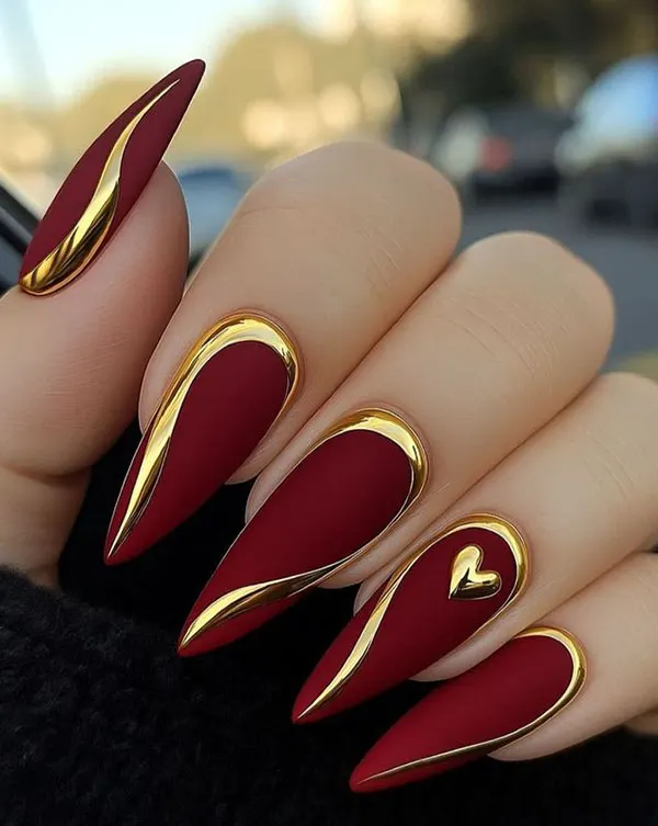 35 مدل ناخن تیز دخترانه؛ ترند خفن اینستاگرامی با استایل دراماتیک💅 20 sharp nail model 18