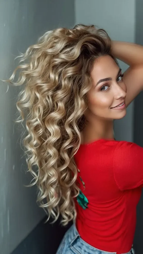 31 مدل مو فر درشت؛ فرهای درخشان که نگاهو میخکوب میکنن😍 12 Coarse curly hairstyle 9
