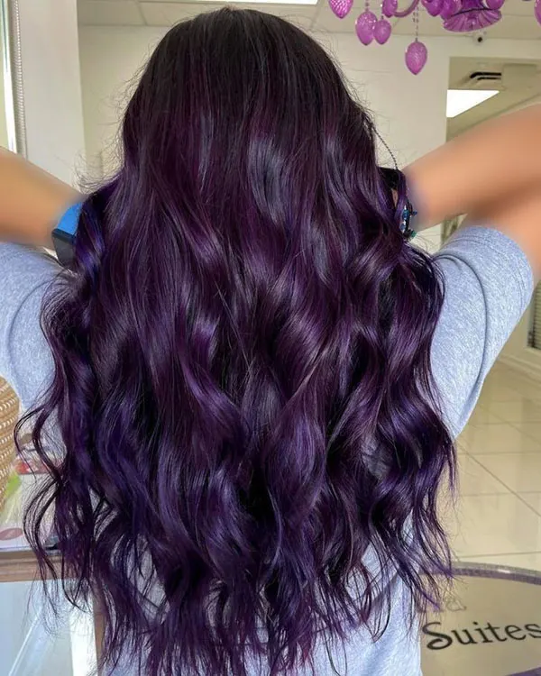 Dark purple hair color 19