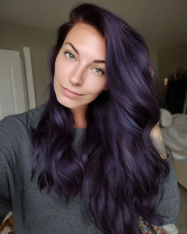 Dark purple hair color 30