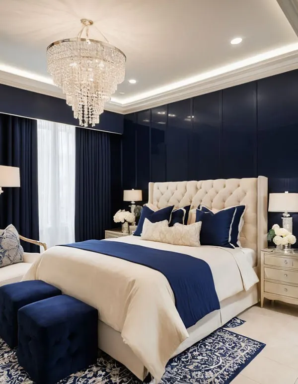 37 ایده چیدمان اتاق خواب دونفره؛ از ترندهای شیک تا حس واقعی آرامش 13 Double bedroom layout 11