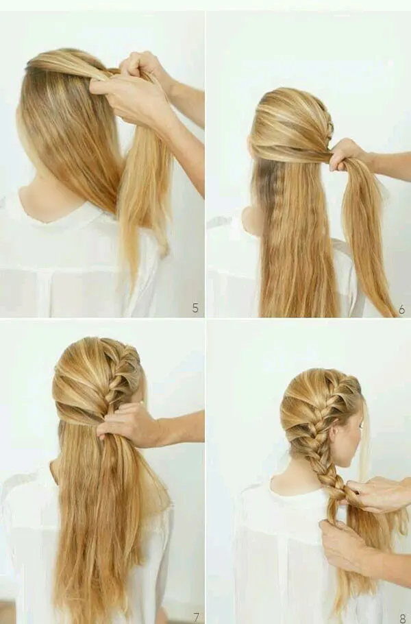 آموزش بافت مو هلندی در 5 دقیقه؛ برجسته و حرفهای! 19 Dutch hair weave tutorial 15