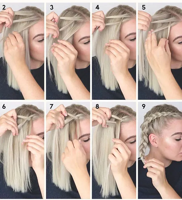 آموزش بافت مو هلندی در 5 دقیقه؛ برجسته و حرفهای! 18 Dutch hair weave tutorial 16