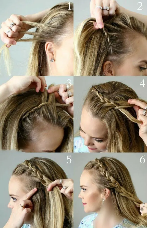 آموزش بافت مو هلندی در 5 دقیقه؛ برجسته و حرفهای! 4 Dutch hair weave tutorial 2 1