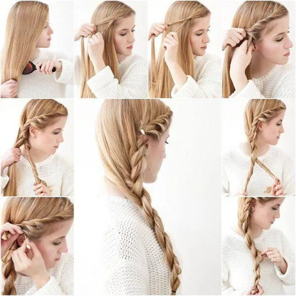 آموزش بافت مو هلندی در 5 دقیقه؛ برجسته و حرفهای! 6 Dutch hair weave tutorial 3