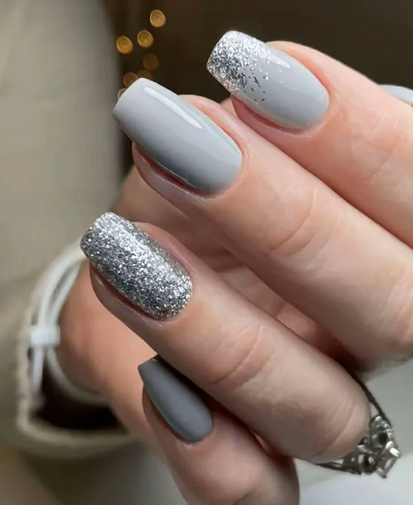 Gray nail design 12